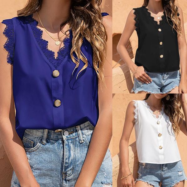 women's tanks & camis 2021 lady fashion casual solid lace v-neck sleeveless vest t-shirt tanke zonjë, White
women's tanks & camis 2021 lady fashion casual solid lace v-neck sleeveless vest t-shirt tanke zonjë, White
