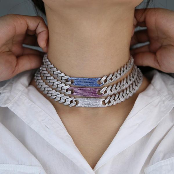 fashion iced out cuban link chain necklaces bar micro pave setting clear blue/purple/white cz women men collana hip hop jewelry chains, Silver
fashion iced out cuban link chain necklaces bar micro pave setting clear blue/purple/white cz women men collana hip hop jewelry chains, Silver