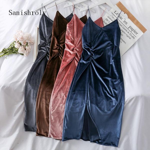 sanishroly spring autumn women sleeveless tank dress v-neck velvet dresses female split spaghetti strap long vestidos s806 casual, Black;gray
sanishroly spring autumn women sleeveless tank dress v-neck velvet dresses female split spaghetti strap long vestidos s806 casual, Black;gray