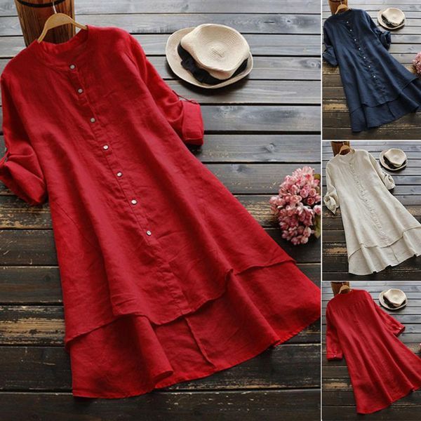 women loose solid blouse casual o neck long sleeve shirt cotton linen button camisa blusa plus size#z15 women's blouses & shirts, White
women loose solid blouse casual o neck long sleeve shirt cotton linen button camisa blusa plus size#z15 women's blouses & shirts, White