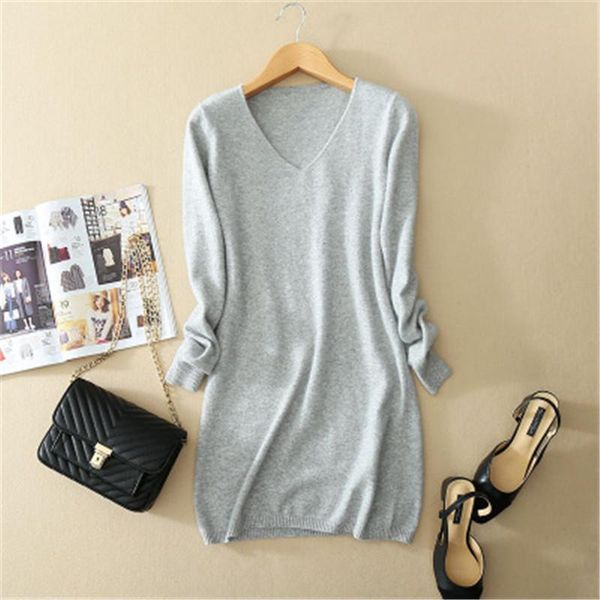 women's sweaters 2021 cashmere long version women and pullovers pull femme jumper v-neck mini knitted sweater dress pz1413, White;black
women's sweaters 2021 cashmere long version women and pullovers pull femme jumper v-neck mini knitted sweater dress pz1413, White;black