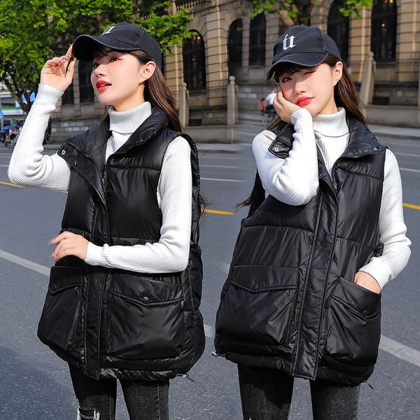 vests cotton vt women 2021 winter korean stand collar down cotton women's waistcoat cardigan et fashion, Black;white
vests cotton vt women 2021 winter korean stand collar down cotton women's waistcoat cardigan et fashion, Black;white