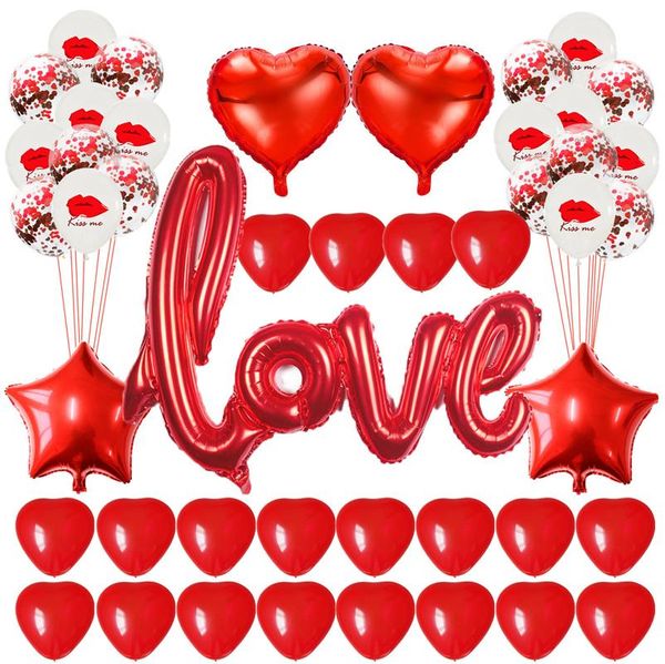 set diy rose gold red heart love latex kiss me foil confetti balloon wedding engagement party valentine's day decor ballon decoration
set diy rose gold red heart love latex kiss me foil confetti balloon wedding engagement party valentine's day decor ballon decoration