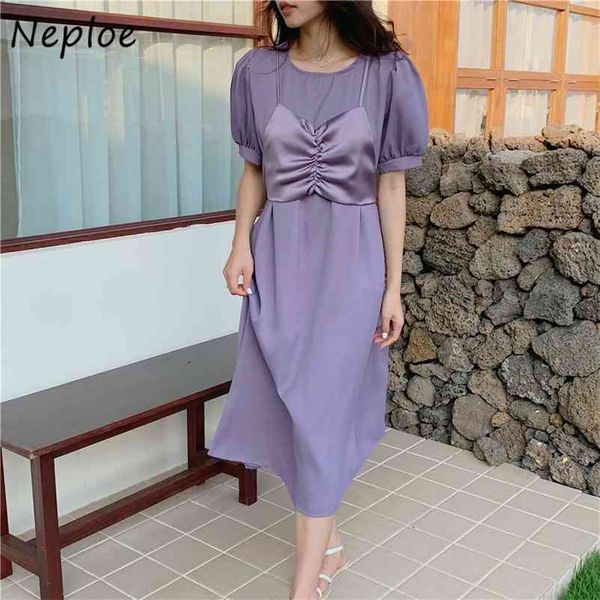 o neck puff short sleeve dress women high waist hip a line vestidos draped design solid slim long robe summer 210422, Black;gray
o neck puff short sleeve dress women high waist hip a line vestidos draped design solid slim long robe summer 210422, Black;gray