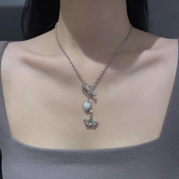 pendant necklaces inshe house love cupid heart romantic girlfriend necklace female ins trendy hip hop summer accessories, Silver
pendant necklaces inshe house love cupid heart romantic girlfriend necklace female ins trendy hip hop summer accessories, Silver
