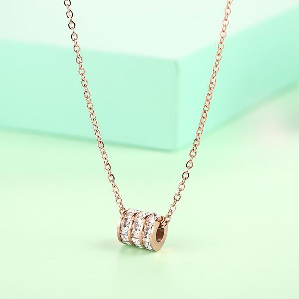chains korean version of 18k gold-plated pendant with three rings and small waist shi meigui gold titanium steel necklace, Silver
chains korean version of 18k gold-plated pendant with three rings and small waist shi meigui gold titanium steel necklace, Silver