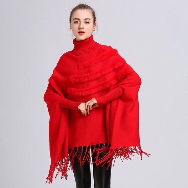 scarves autumn winter red grey black capes et ponchos loose high collar bat sleeve with tassel pullover sweater cloak shawl female, Blue;gray
scarves autumn winter red grey black capes et ponchos loose high collar bat sleeve with tassel pullover sweater cloak shawl female, Blue;gray