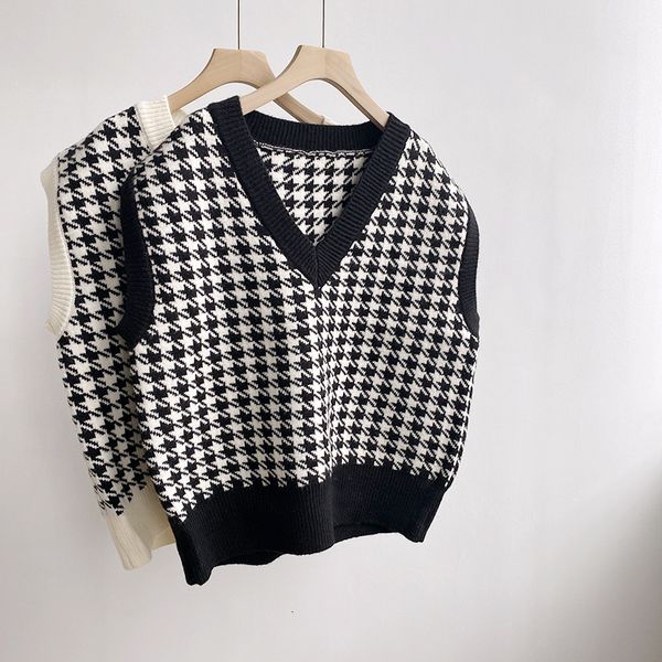 mooirue elegant spring women knitted vest houndstooth v-neck lattice women's loose contrast color s4u4, Black;white
mooirue elegant spring women knitted vest houndstooth v-neck lattice women's loose contrast color s4u4, Black;white