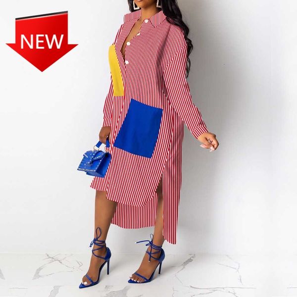 summer mid-long autumn robe femme african maxi blue dress female shirt in stripe impression, Black;gray
summer mid-long autumn robe femme african maxi blue dress female shirt in stripe impression, Black;gray