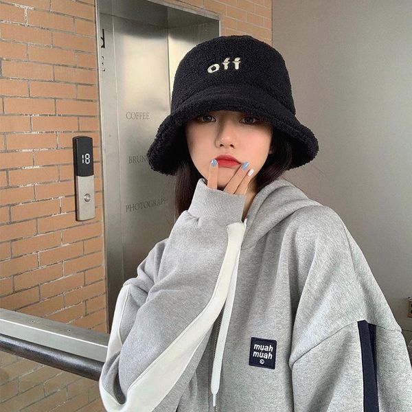 wide brim hats 2021 bucket hat women winter cashmere fisherman cap solid color korean letter embroidered fashion flat thick warm, Blue;gray
wide brim hats 2021 bucket hat women winter cashmere fisherman cap solid color korean letter embroidered fashion flat thick warm, Blue;gray