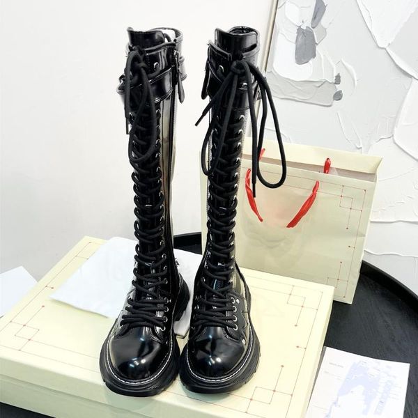 boots 2021 luxury women's black calfskin tread lace-up motorcycle knee-length combat winter snow women
boots 2021 luxury women's black calfskin tread lace-up motorcycle knee-length combat winter snow women