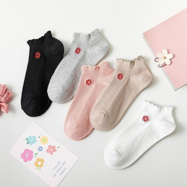 socks & hosiery women's embroidery red flowers boat summer soft pure cotton breathable lace stripe non-slip short ankle, Black;white
socks & hosiery women's embroidery red flowers boat summer soft pure cotton breathable lace stripe non-slip short ankle, Black;white