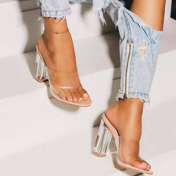 dress shoes women pumps clear high heels pvc transparent ladies summer sandals slippers 42, Black
dress shoes women pumps clear high heels pvc transparent ladies summer sandals slippers 42, Black