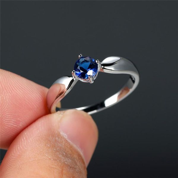 wedding rings fashion female blue zircon white stone ring charm silver color engagement luxury crystal round thin for women, Slivery;golden
wedding rings fashion female blue zircon white stone ring charm silver color engagement luxury crystal round thin for women, Slivery;golden