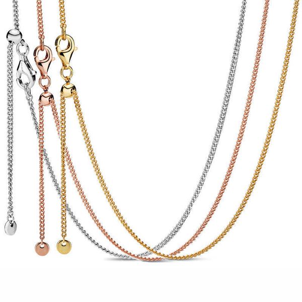 designer necklace original rose gold curb sliding clasp chain adjust basic for 925 sterling silver bead charm bracelet europe jewelry
designer necklace original rose gold curb sliding clasp chain adjust basic for 925 sterling silver bead charm bracelet europe jewelry