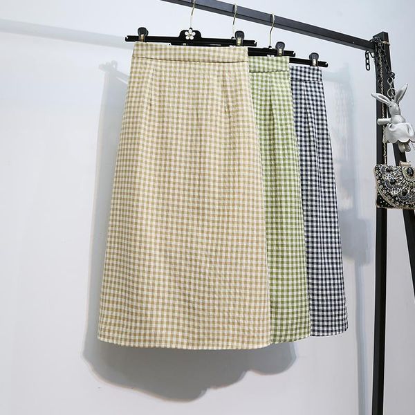 skirts 2021 retro cotton plaid skirt female high waist was thin a word in the long section after split summer women's, Black
skirts 2021 retro cotton plaid skirt female high waist was thin a word in the long section after split summer women's, Black
