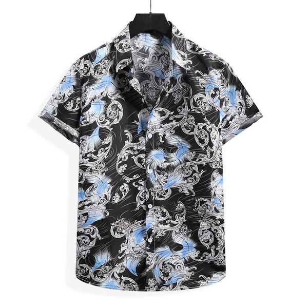 men's casual shirts mens fashion summer hawaiian aloha shirt floral print beach 2021 brand short sleeve button up men clothing chemise, White;black
men's casual shirts mens fashion summer hawaiian aloha shirt floral print beach 2021 brand short sleeve button up men clothing chemise, White;black