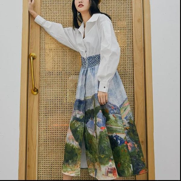 womens dresses summer fashion women clothes thin turn down collar full sleeves high waist printed shirt wg17306l, Black;gray
womens dresses summer fashion women clothes thin turn down collar full sleeves high waist printed shirt wg17306l, Black;gray