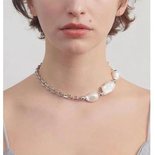 baroque necklace irregular elegant big pearl chain silver color custom logo pendant choker fashion jewelry chokers, Golden;silver
baroque necklace irregular elegant big pearl chain silver color custom logo pendant choker fashion jewelry chokers, Golden;silver
