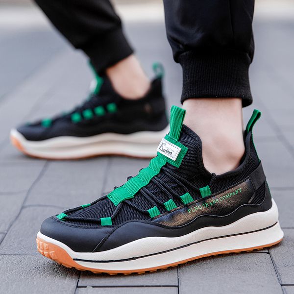 

men's shoes casual breathable sports for spring summer autumn male good quality wholesale top service discount show you low price mesh material lace-up, Black