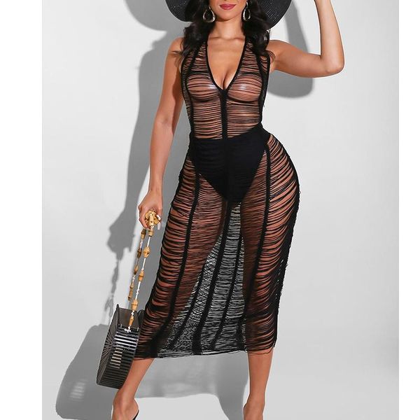 women's swimwear women beach fashion bikini 2021 may female dress summer exit cover up clothing hollow out perspective knitted tight sk, White;black
women's swimwear women beach fashion bikini 2021 may female dress summer exit cover up clothing hollow out perspective knitted tight sk, White;black