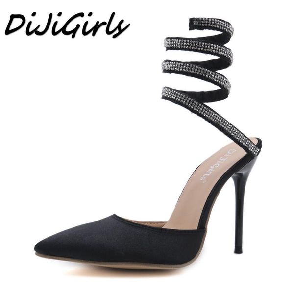 dijigirls women pointed toe high heel sandals 2021 summer shoes woman pumps ladies wedding winding ankle strap crystal stilettos dress, Black
dijigirls women pointed toe high heel sandals 2021 summer shoes woman pumps ladies wedding winding ankle strap crystal stilettos dress, Black