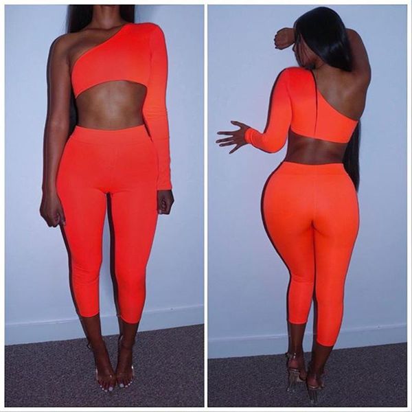 neon green orange two piece set one shoulder crop and pants bodycon women 2 summer matching sets club outfit women's, White
neon green orange two piece set one shoulder crop and pants bodycon women 2 summer matching sets club outfit women's, White