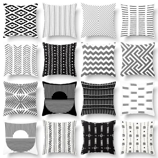 cushion/decorative pillow geometric plush decorative cushion cover balck white print throw home decor square pillowcase sofa
cushion/decorative pillow geometric plush decorative cushion cover balck white print throw home decor square pillowcase sofa