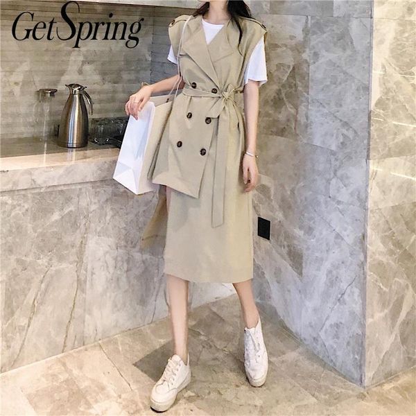 women's vests getspring women vest double breasted lace up long irregular waistcoat chic coat all match jacket 2021, Black;white
women's vests getspring women vest double breasted lace up long irregular waistcoat chic coat all match jacket 2021, Black;white