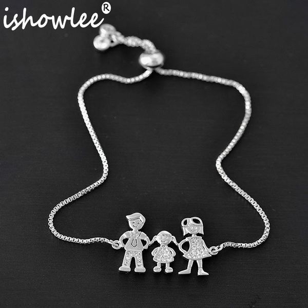 charm bracelets ishowlee family of three people chain with stones pave zirconia love for women girls men jewelry slb34, Golden;silver
charm bracelets ishowlee family of three people chain with stones pave zirconia love for women girls men jewelry slb34, Golden;silver