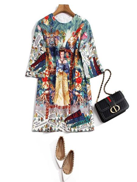 truevoker women half sleeve oil painting print luxury diamond straigth dress mujer vintage ethnic robe 210602, Black;gray
truevoker women half sleeve oil painting print luxury diamond straigth dress mujer vintage ethnic robe 210602, Black;gray
