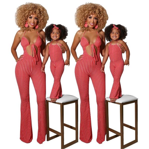 women's jumpsuits & rompers 2021 summer parent-child with striped printed fashion halter sleeveless lace-up skinny bodycon bell-bottoms, Black;white
women's jumpsuits & rompers 2021 summer parent-child with striped printed fashion halter sleeveless lace-up skinny bodycon bell-bottoms, Black;white