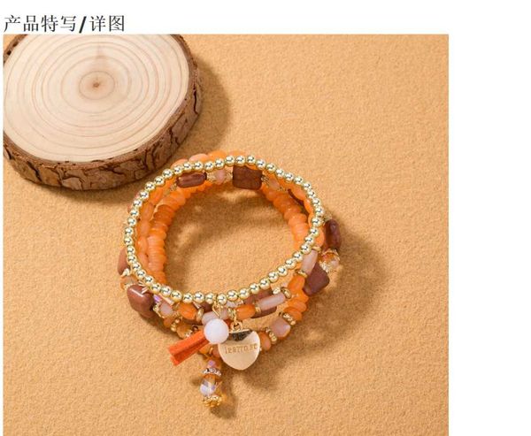 charm bracelets 2021 european and american wowen bohemia ethnic creative multi-color heart pendant in beaded hand string bracelet, Golden;silver
charm bracelets 2021 european and american wowen bohemia ethnic creative multi-color heart pendant in beaded hand string bracelet, Golden;silver
