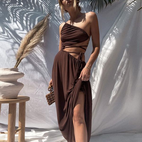 one shoulder brown elegant lace womens dresses up maxi cut out backless casual party beach long dress summer vacation, Black;gray
one shoulder brown elegant lace womens dresses up maxi cut out backless casual party beach long dress summer vacation, Black;gray