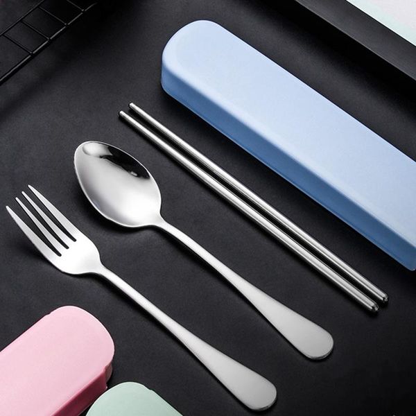 dinnerware sets 3pcs/set stainless steel spoon fork chopsticks portable outdoor travel western tableware kitchen utensils with box
dinnerware sets 3pcs/set stainless steel spoon fork chopsticks portable outdoor travel western tableware kitchen utensils with box