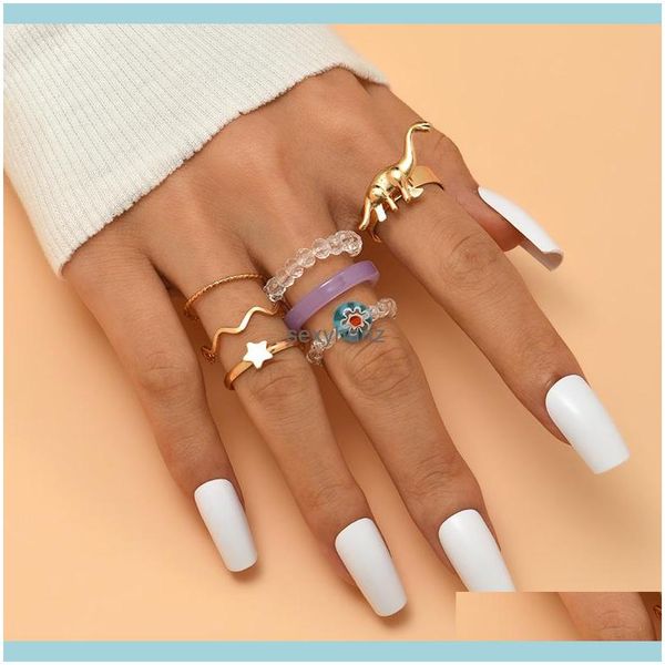 cluster 7 pcs/set fashion female transparent crystal beads purple resin gold color metal dinosaur star rings set mix for women jewelry drop, Golden;silver
cluster 7 pcs/set fashion female transparent crystal beads purple resin gold color metal dinosaur star rings set mix for women jewelry drop, Golden;silver