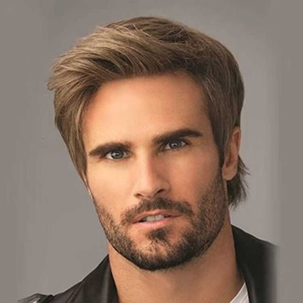male head short hair brown ffy chemical fiber mechanism high temperature silk wig cover hr8412, Black
male head short hair brown ffy chemical fiber mechanism high temperature silk wig cover hr8412, Black