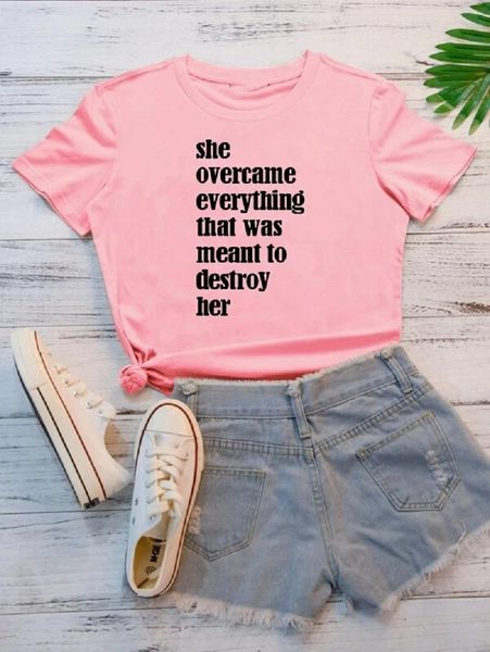women's t-shirt overcome everything letter printed casual funny harajuku hipster oversized tumblr kawaii slogan tee top, White
women's t-shirt overcome everything letter printed casual funny harajuku hipster oversized tumblr kawaii slogan tee top, White