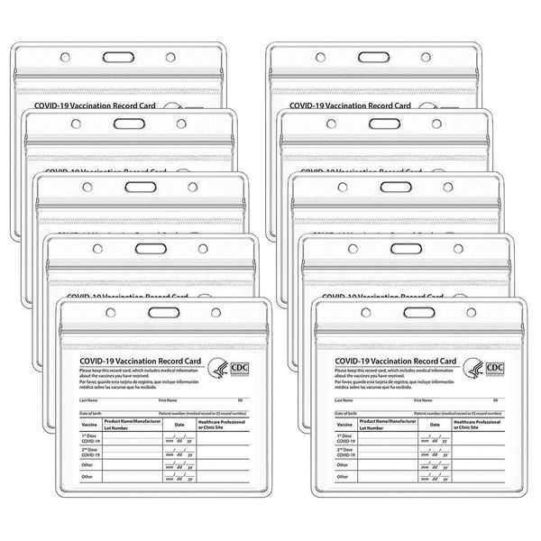 occean freight 4*3 inch transparent storage & organization bag waterproof reusable cdc protector pvc sleeve for vaccination card, immunizati