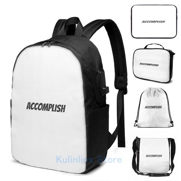 backpack funny graphic print accomplish motivation word usb charge men school bags women bag travel laptop
backpack funny graphic print accomplish motivation word usb charge men school bags women bag travel laptop