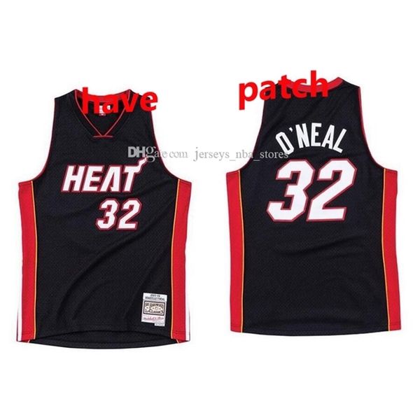 

Men's basketball Miami\rHeat\r32 Shaquille\rO'Neal Mitchell & Ness 2005-06 black Hardwoods Classics Authentic Jersey 01, Color1