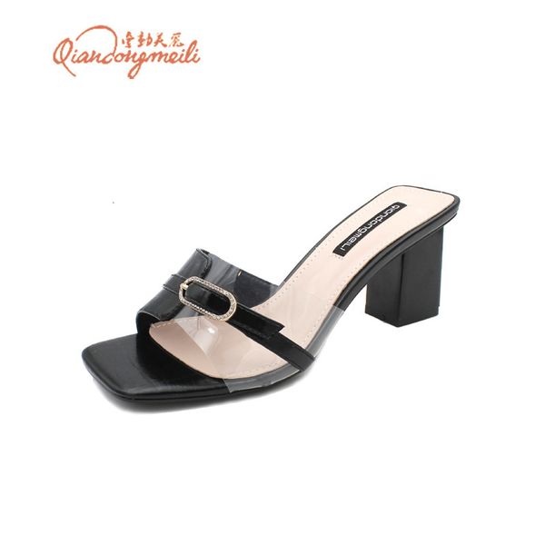 slippers women's wear new thick heel high heel versatile women's fashion sandals summer sandals h6690-2, Black
slippers women's wear new thick heel high heel versatile women's fashion sandals summer sandals h6690-2, Black