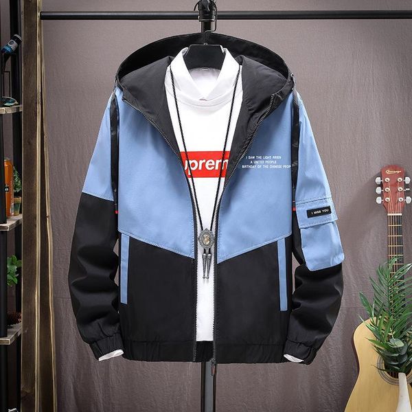 men's jackets jacket hooded spring and autumn models korean version of the trend casual color matching clothe 9ix8, Black;brown
men's jackets jacket hooded spring and autumn models korean version of the trend casual color matching clothe 9ix8, Black;brown