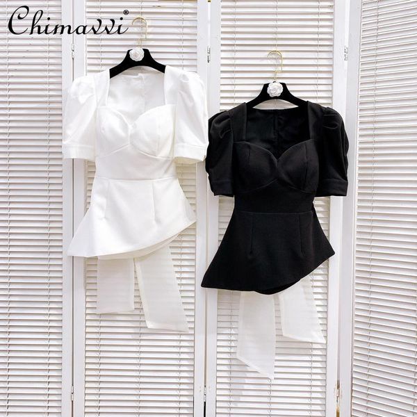 women's blouses & shirts 2021 summer french design lace-up bowknot shirt for women back hollow-out fashion ins wrapped chest blous, White
women's blouses & shirts 2021 summer french design lace-up bowknot shirt for women back hollow-out fashion ins wrapped chest blous, White