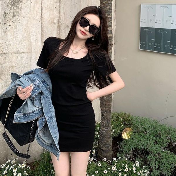 casual dresses elegant slim-fit sheath dress for women summer 2021 small black, short sleeve crew neck inner bottoming skirt, Black;gray
casual dresses elegant slim-fit sheath dress for women summer 2021 small black, short sleeve crew neck inner bottoming skirt, Black;gray