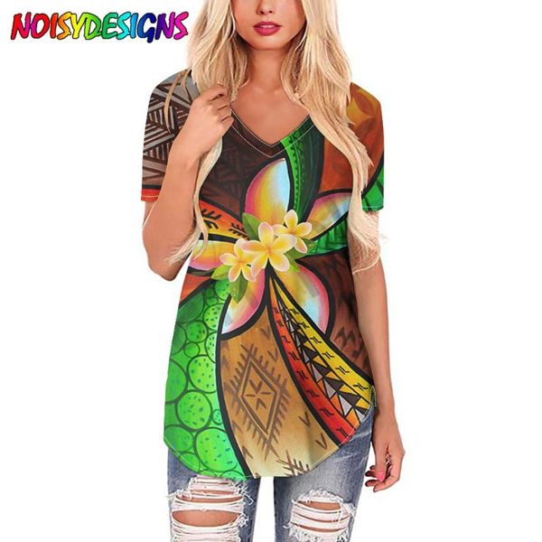 women's t-shirt noisydesigns t shirt summer short sleeve polynesian plumeria tribal prints tshirt women female drop, White
women's t-shirt noisydesigns t shirt summer short sleeve polynesian plumeria tribal prints tshirt women female drop, White