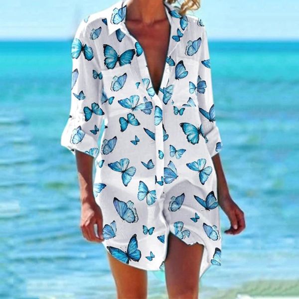 casual dresses women vintage bohemian dress butterfly print v-neck long sleeve loose pocket shirt mini vestidos de mujer, Black;gray
casual dresses women vintage bohemian dress butterfly print v-neck long sleeve loose pocket shirt mini vestidos de mujer, Black;gray