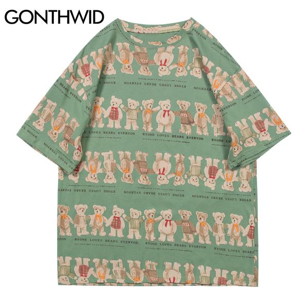 gonthwid hip hop t-shirts streetwear cartoon bears stripes tshirts harajuku short sleeve tees shirts fashion cotton loose c0315, White;black
gonthwid hip hop t-shirts streetwear cartoon bears stripes tshirts harajuku short sleeve tees shirts fashion cotton loose c0315, White;black