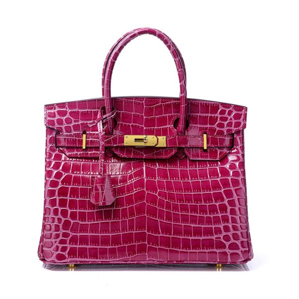 2021 fashion women genuine leather handbags crocodile pattern female messenger shoulder famous brand crossbody tote bags