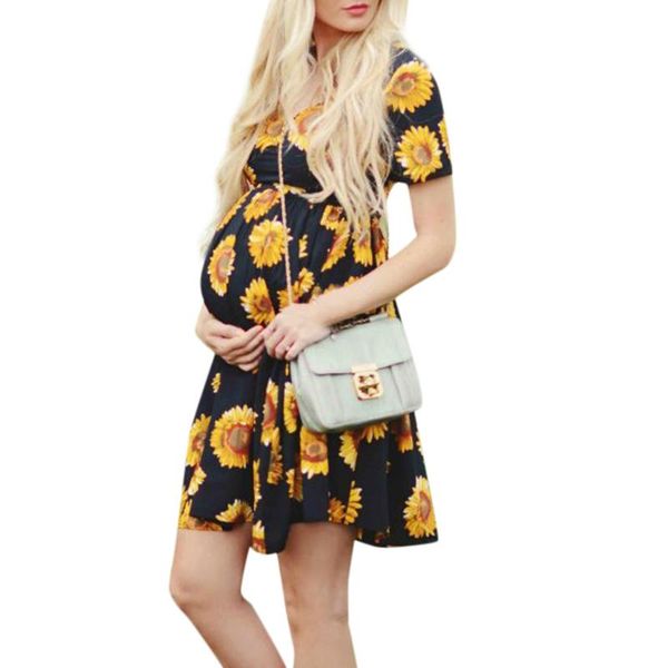 maternity dresses women short sleeve pregnant dress flower casual summer pregnancy clothes, White
maternity dresses women short sleeve pregnant dress flower casual summer pregnancy clothes, White